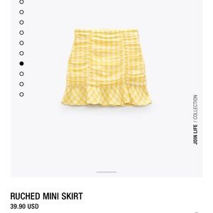 Yellow Zara Mini Skirt NTW